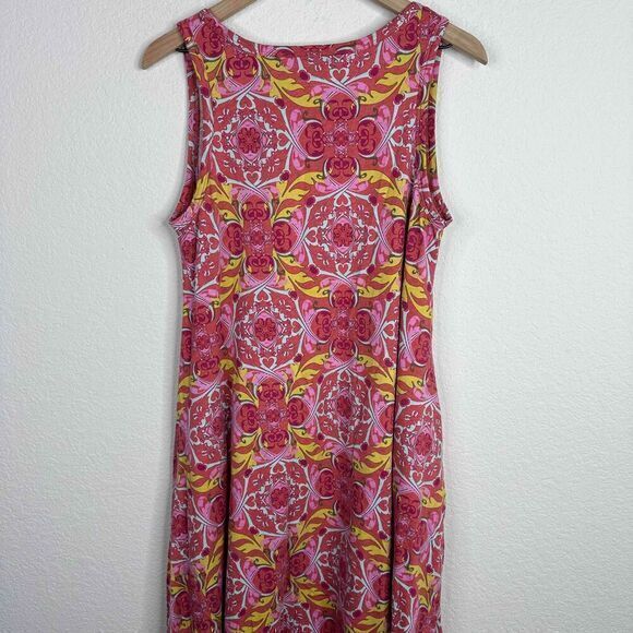Soft Surroundings Dress Womens Petite Large Floral Abstract Sleeveless Boho Maxi - Picture 4 of 8